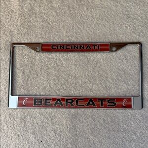 University of Cincinnati Bearcats License Plate Frame Sparkle Blingy Metallic